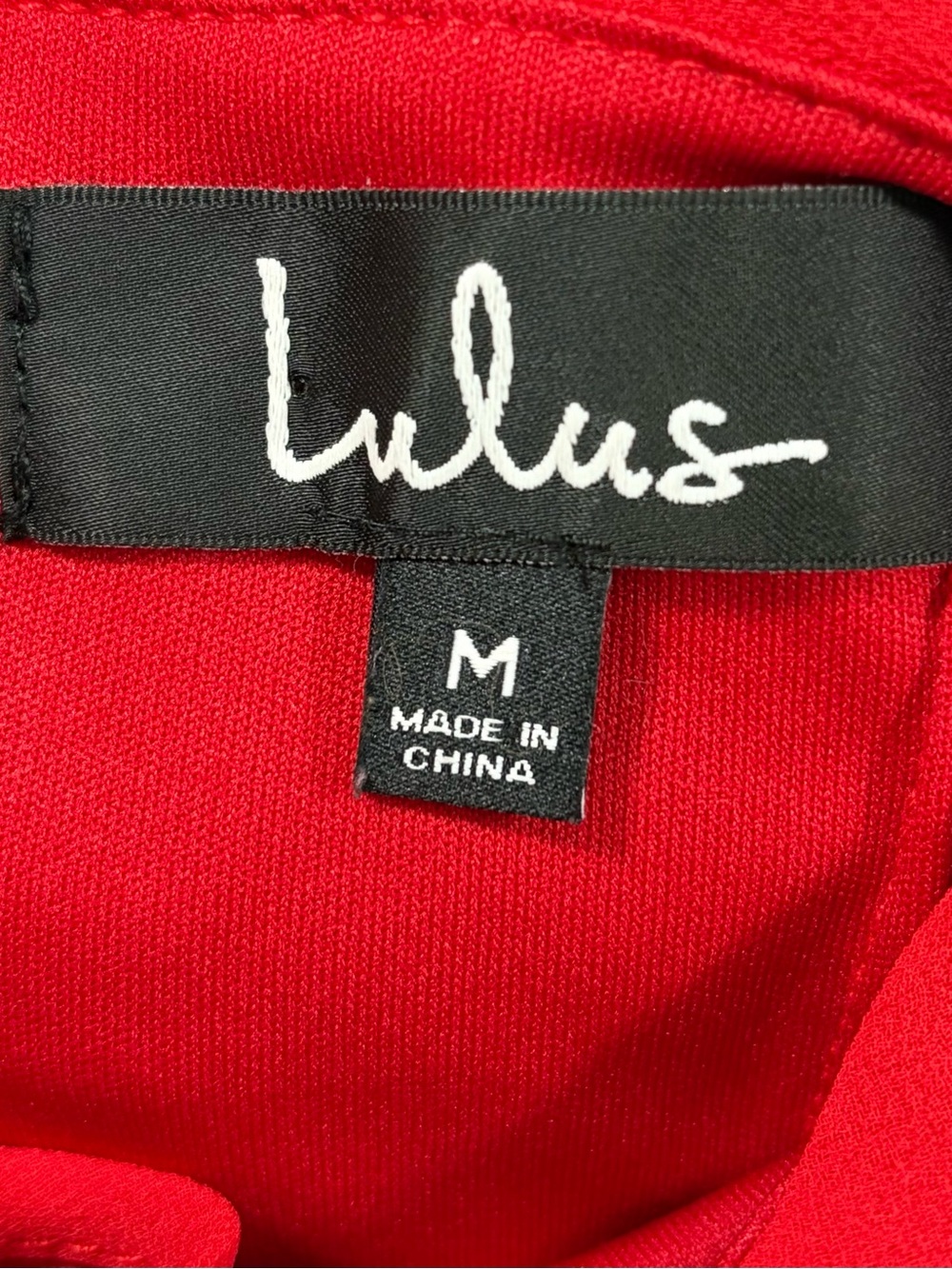 Lulu's Red Ruffle-Trim Mini Dress (M) - Picture 4 of 9